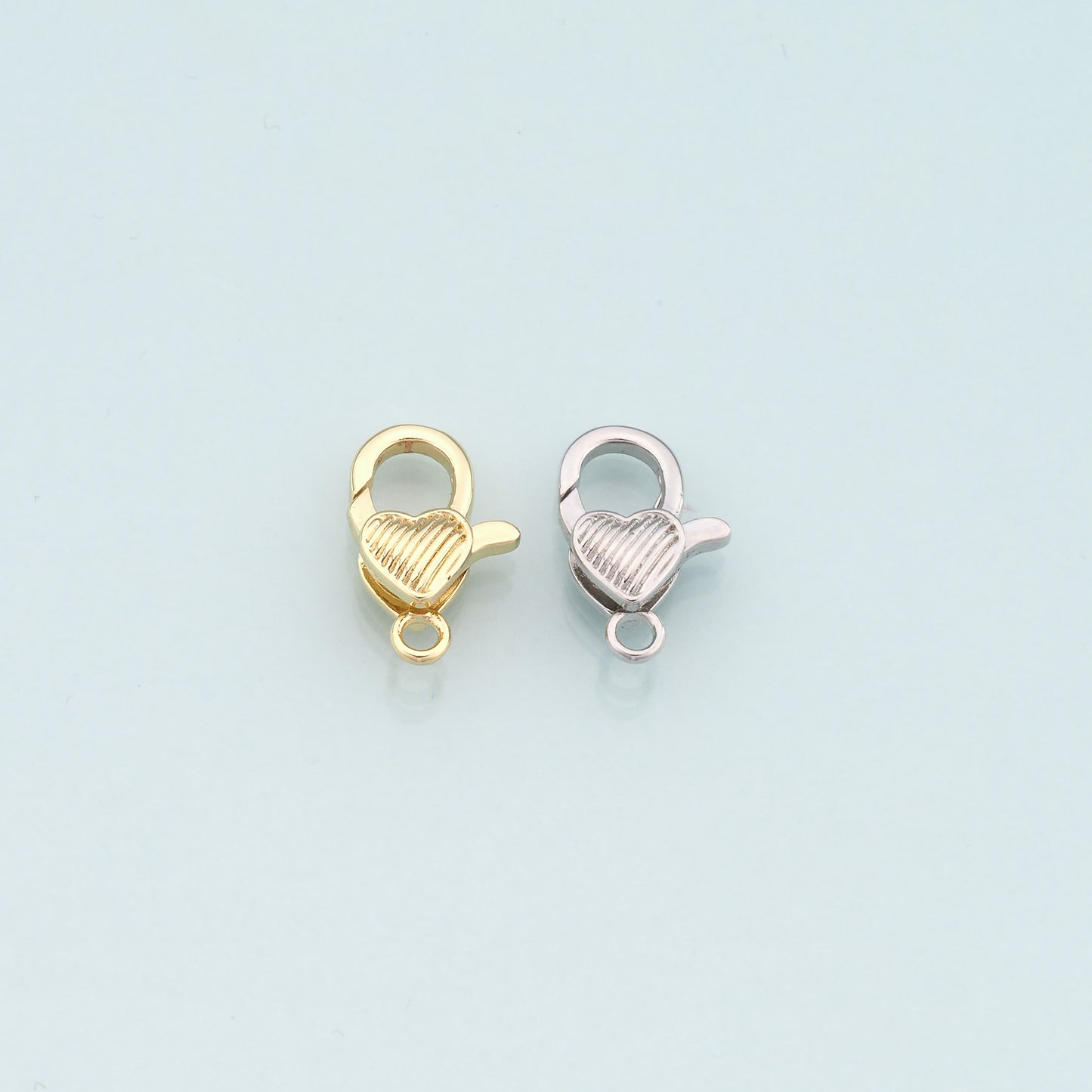 Gold Heart Clasp,18K Gold Filled Lobster Clasp Gold Lobster Claw for DIY Jewelry Finding Necklace Bracelet