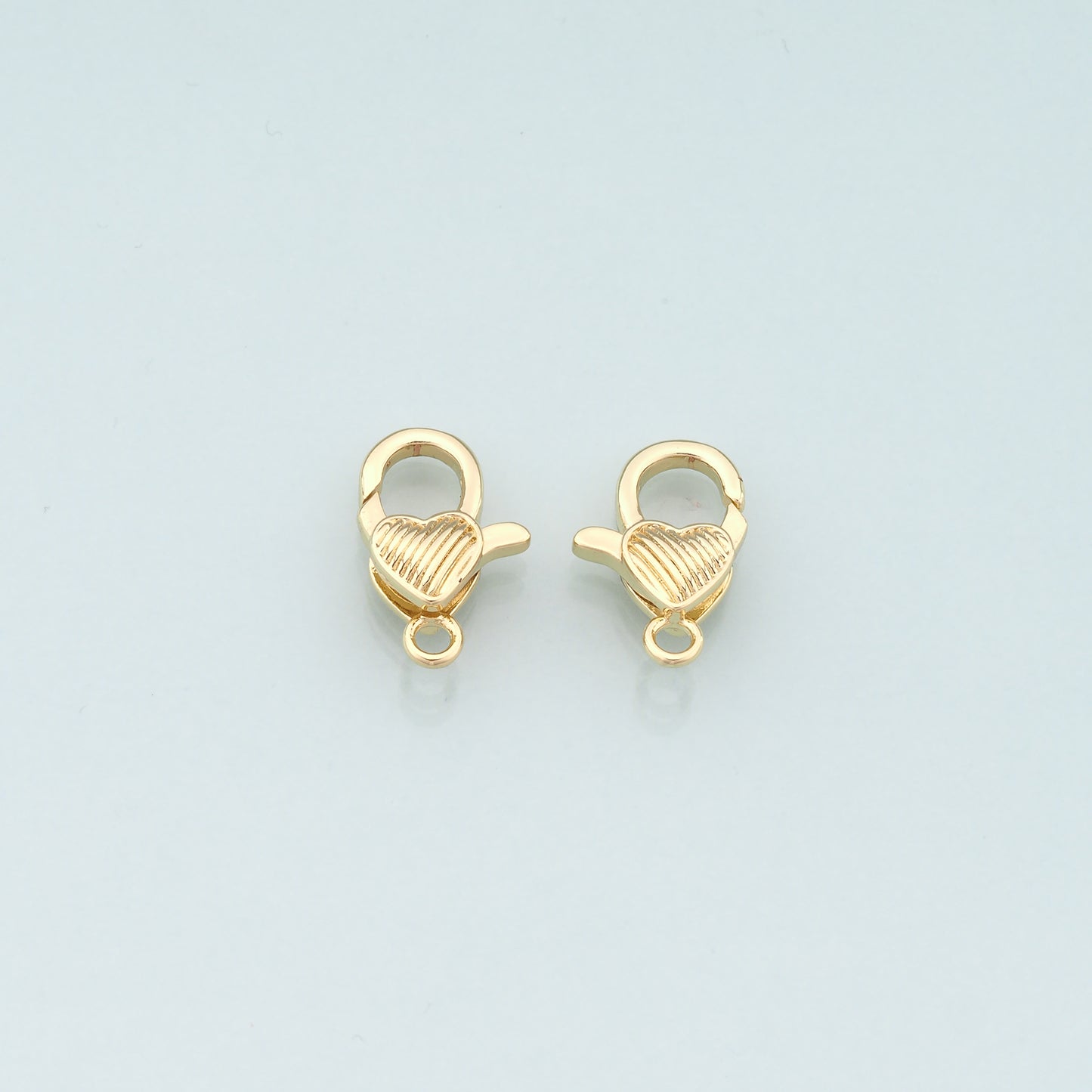 Gold Heart Clasp,18K Gold Filled Lobster Clasp Gold Lobster Claw for DIY Jewelry Finding Necklace Bracelet