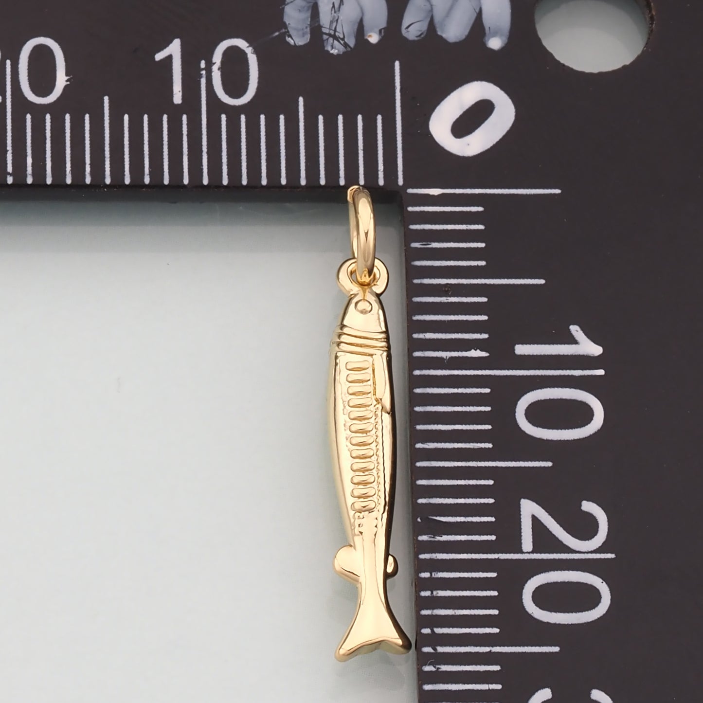 Gold Fish Charms,18K Gold Filled Fish Pendant,Ocean Charm Bracelet Necklace for DIY Jewelry Making Supply