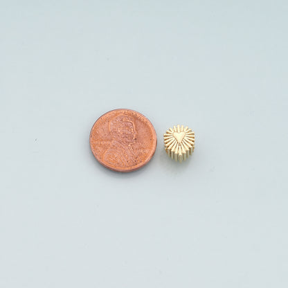 Gold Heart Beads Charms,18K Gold Filled Heart Spacer beads Bracelet Necklace for DIY Jewelry Making Supply