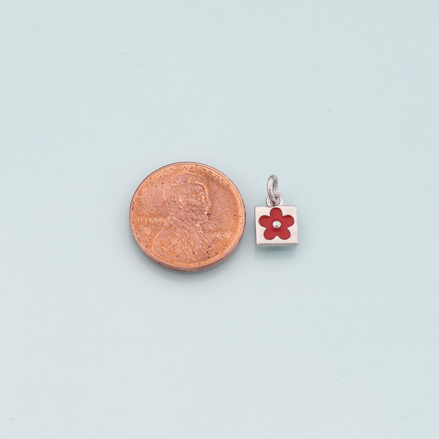 Gold Flower Charms,18K Gold Filled Flower Pendant,Enamel Flower Charm Bracelet Necklace for DIY Jewelry Making Supply