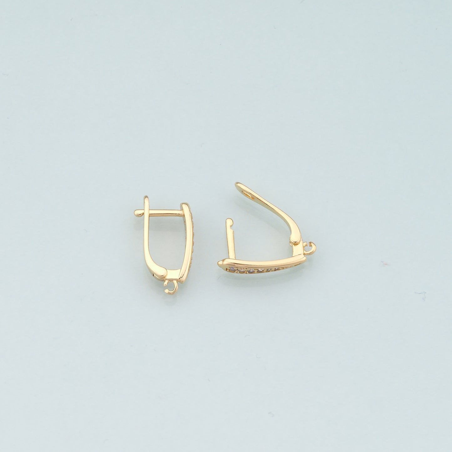 1pair 18K Gold Filled Huggie Earrings Findings,Gold Earrings,Dainty Earrings