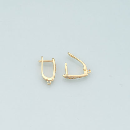 1pair 18K Gold Filled Huggie Earrings Findings,Gold Earrings,Dainty Earrings
