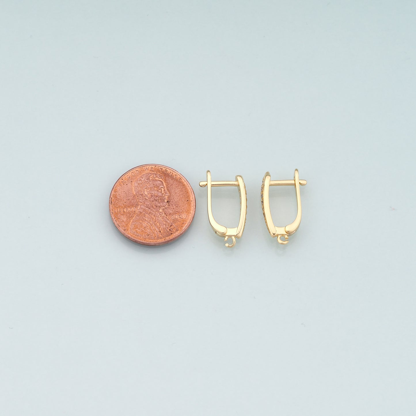1pair 18K Gold Filled Huggie Earrings Findings,Gold Earrings,Dainty Earrings