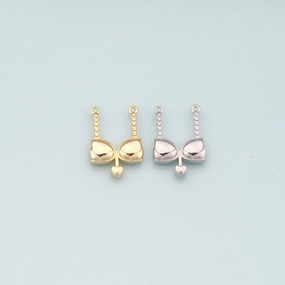 18K Gold Filled Bikini Pendant,Dainty Bikini Charm Bracelet Necklace for DIY Jewelry Making Supply