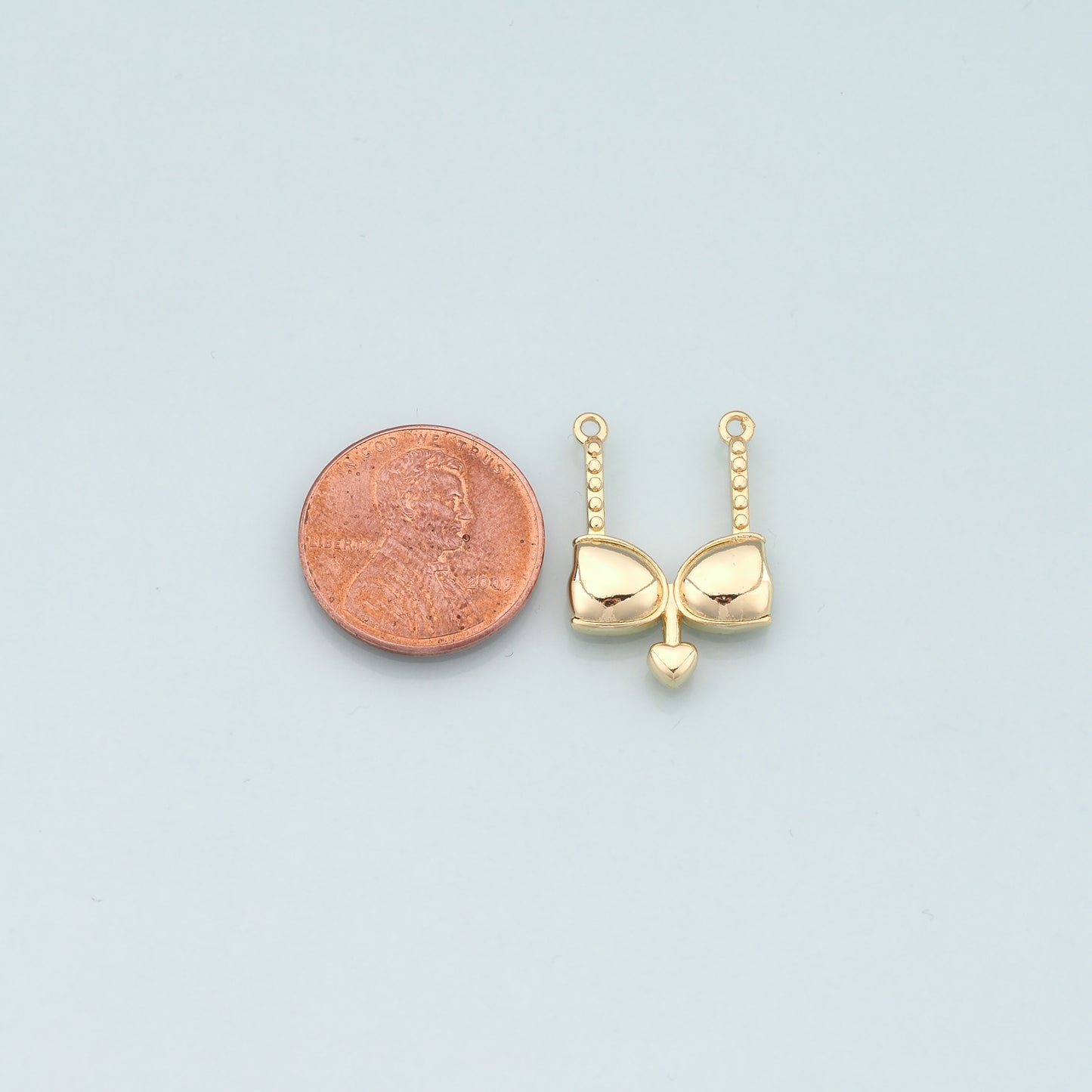 18K Gold Filled Bikini Pendant,Dainty Bikini Charm Bracelet Necklace for DIY Jewelry Making Supply