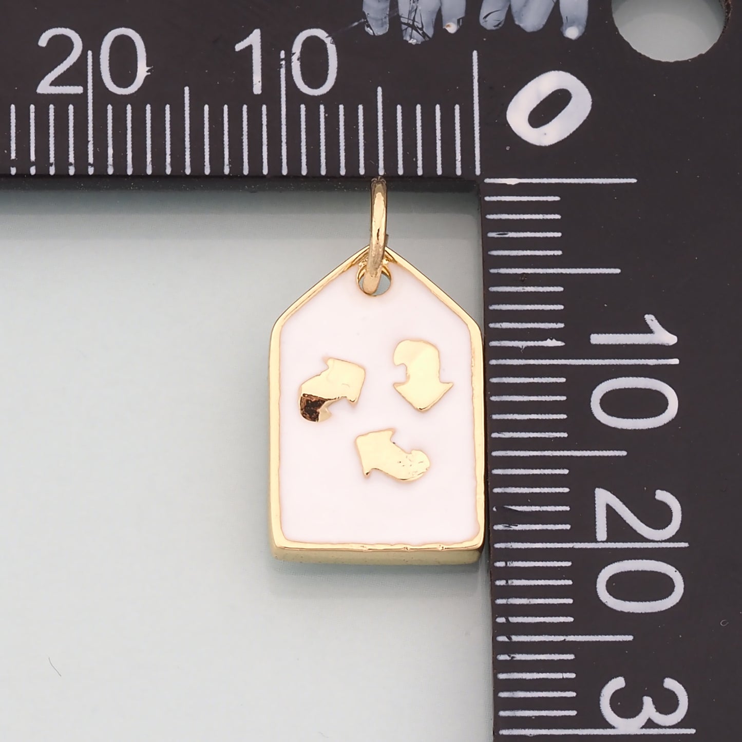 18K Gold Filled Recycle Symbol Pendant,Enamel Recycle Charm Bracelet Necklace for DIY Jewelry Making Supply