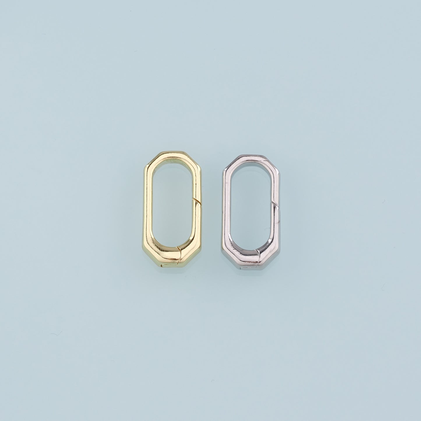 18K Gold Filled Oval Carabiner Clasp,Carabiner Lock Connector,Spring Push Gate for DIY Jewelry Finding Necklace Bracelet