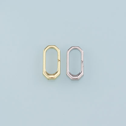 18K Gold Filled Oval Carabiner Clasp,Carabiner Lock Connector,Spring Push Gate for DIY Jewelry Finding Necklace Bracelet