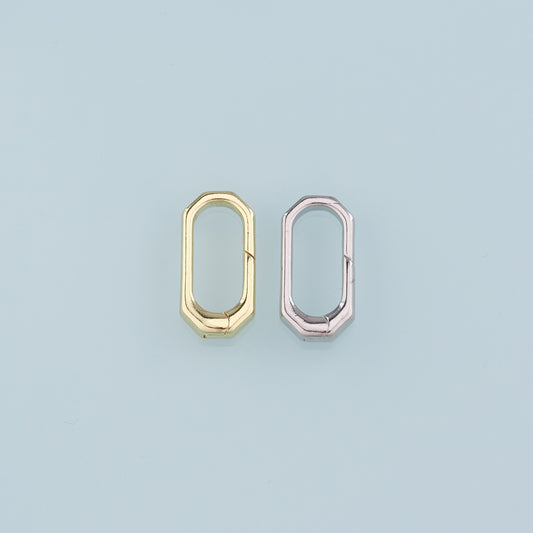 18K Gold Filled Oval Carabiner Clasp,Carabiner Lock Connector,Spring Push Gate for DIY Jewelry Finding Necklace Bracelet
