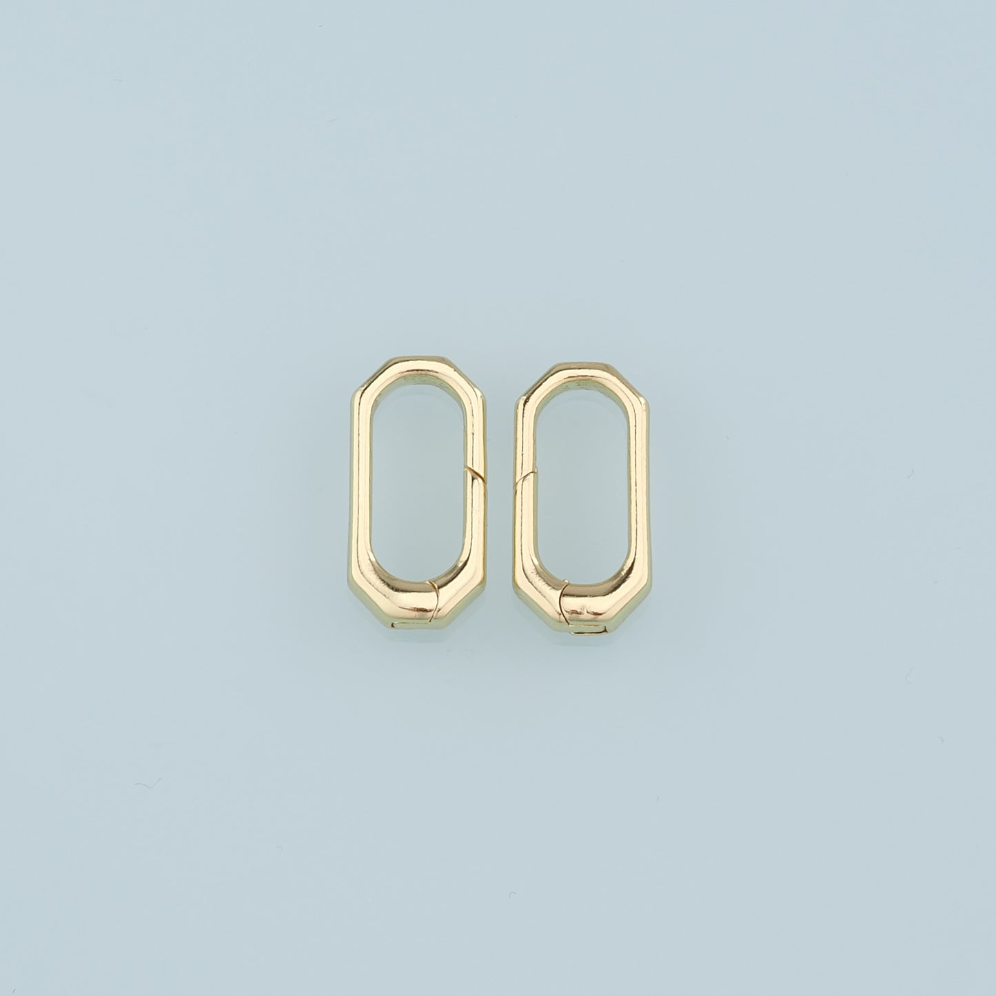 18K Gold Filled Oval Carabiner Clasp,Carabiner Lock Connector,Spring Push Gate for DIY Jewelry Finding Necklace Bracelet