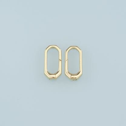 18K Gold Filled Oval Carabiner Clasp,Carabiner Lock Connector,Spring Push Gate for DIY Jewelry Finding Necklace Bracelet