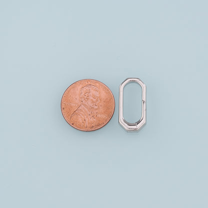 18K Gold Filled Oval Carabiner Clasp,Carabiner Lock Connector,Spring Push Gate for DIY Jewelry Finding Necklace Bracelet
