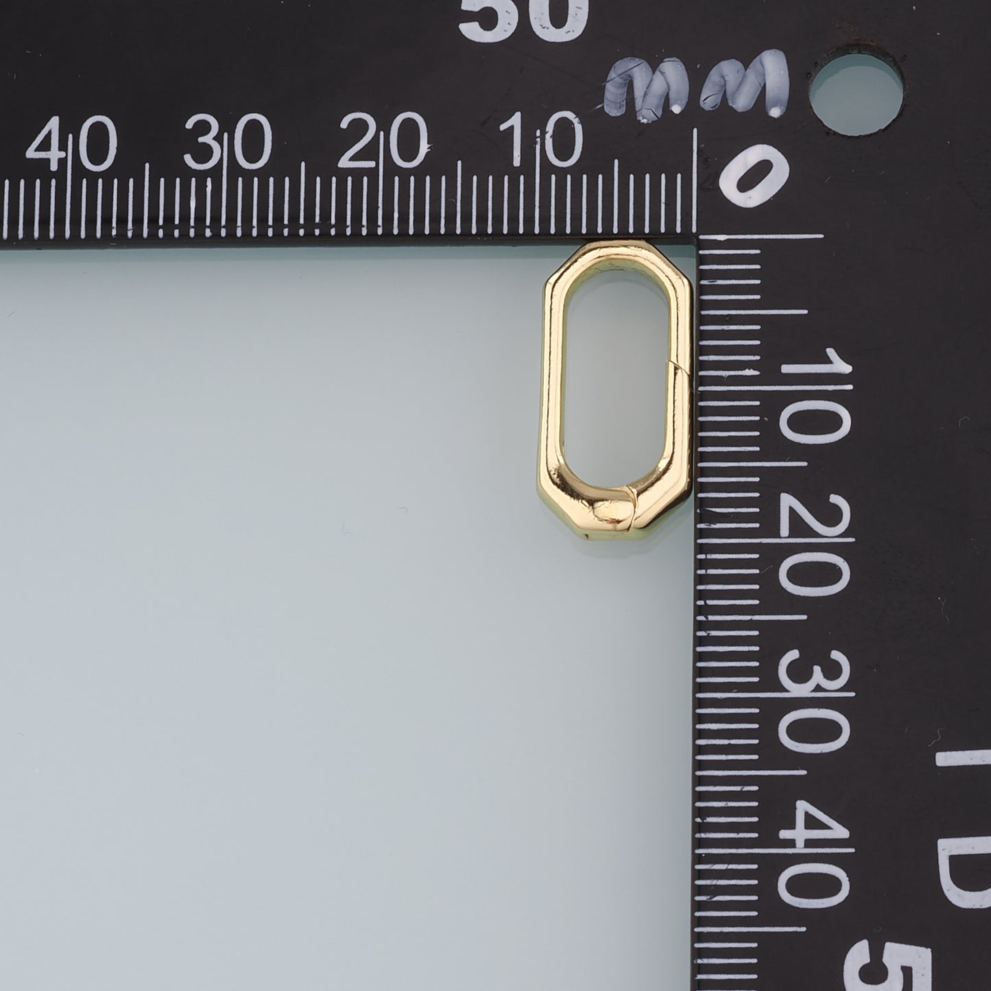 18K Gold Filled Oval Carabiner Clasp,Carabiner Lock Connector,Spring Push Gate for DIY Jewelry Finding Necklace Bracelet