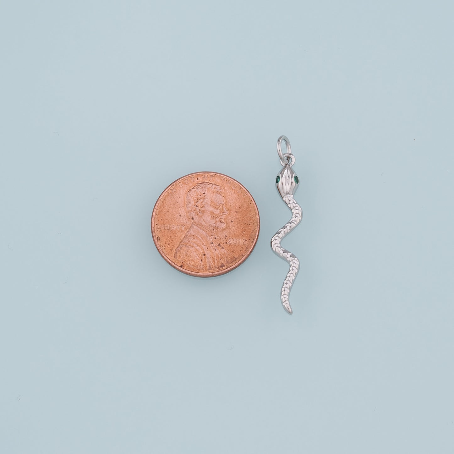 18K Gold Filled Snake Pendant,Dainty Snake Charm Bracelet Necklace for DIY Jewelry Making Supply