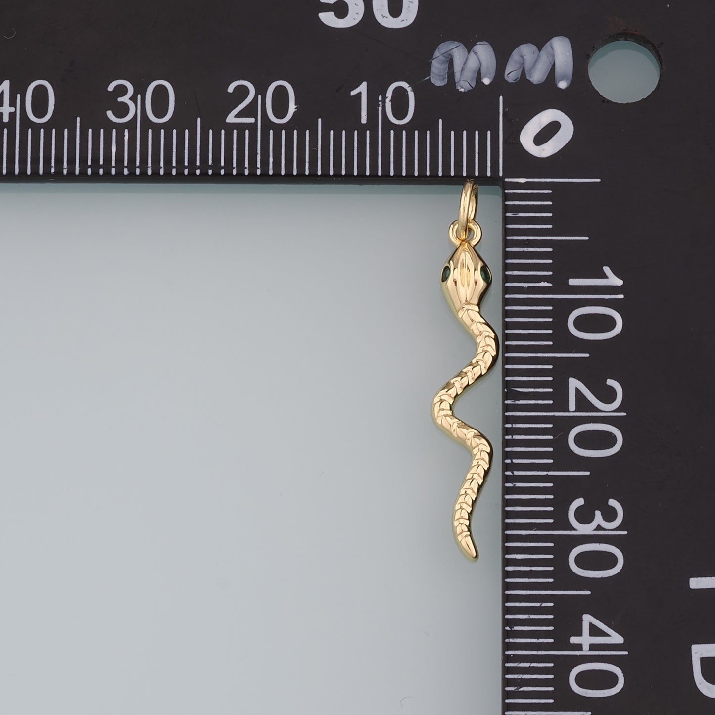 18K Gold Filled Snake Pendant,Dainty Snake Charm Bracelet Necklace for DIY Jewelry Making Supply