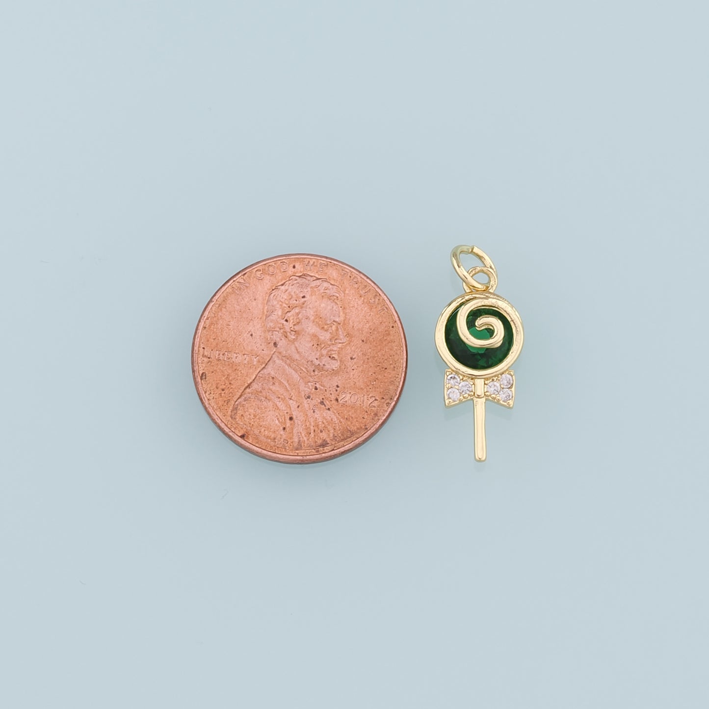 Gold Lollipop Charms,18K Gold Filled Enamel Lollipop Pendant,Candy Charm Bracelet Necklace for DIY Jewelry Making Supply