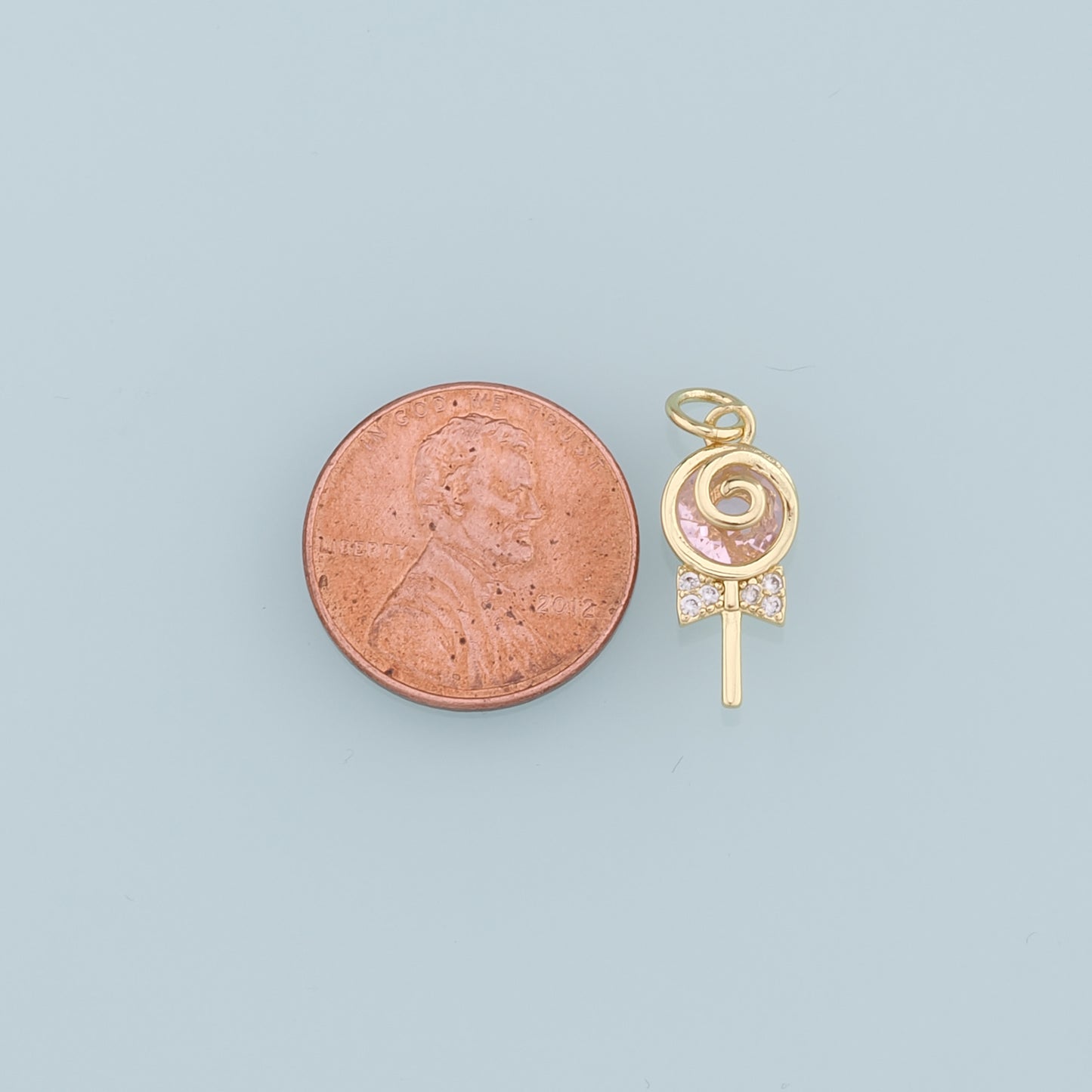 Gold Lollipop Charms,18K Gold Filled Enamel Lollipop Pendant,Candy Charm Bracelet Necklace for DIY Jewelry Making Supply