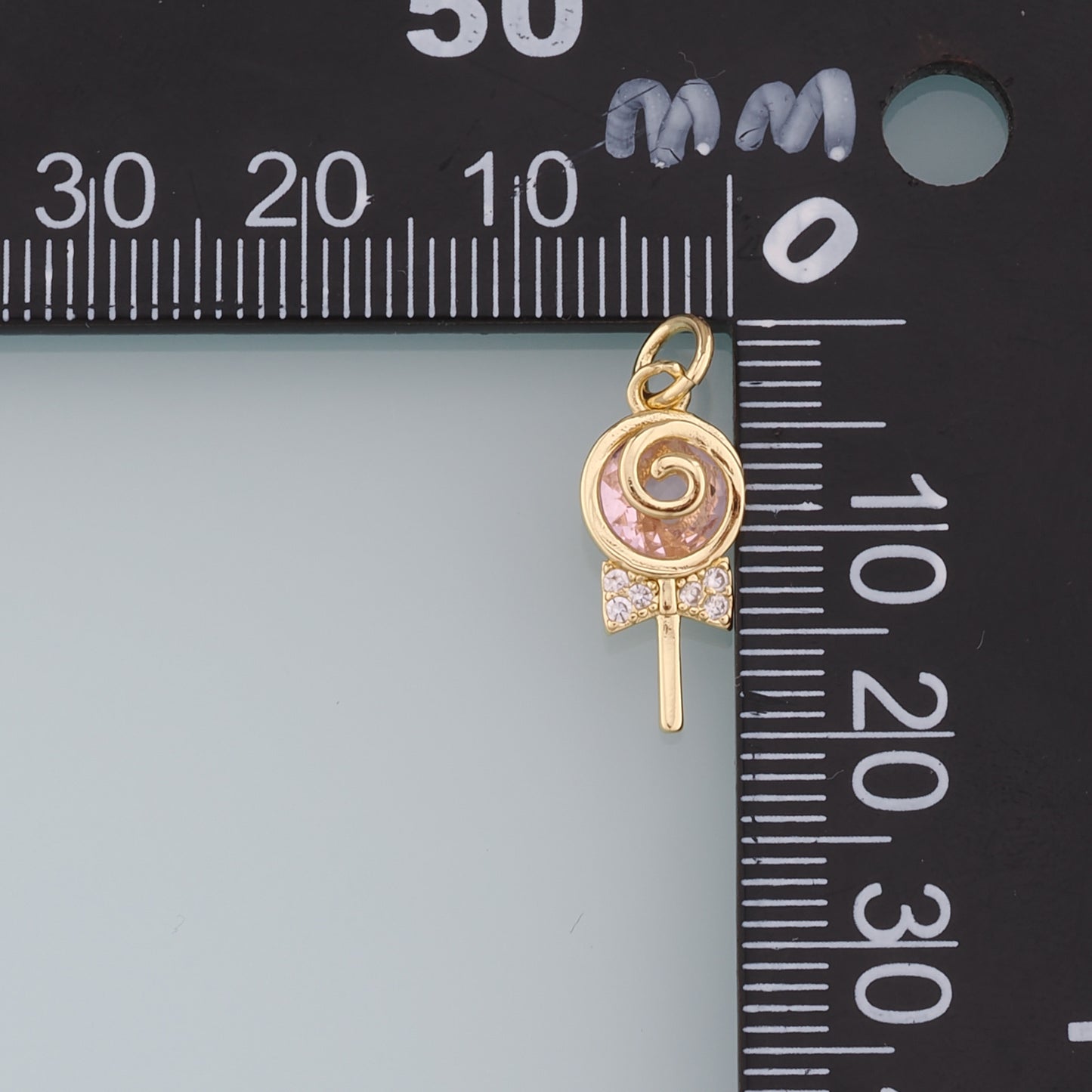 Gold Lollipop Charms,18K Gold Filled Enamel Lollipop Pendant,Candy Charm Bracelet Necklace for DIY Jewelry Making Supply