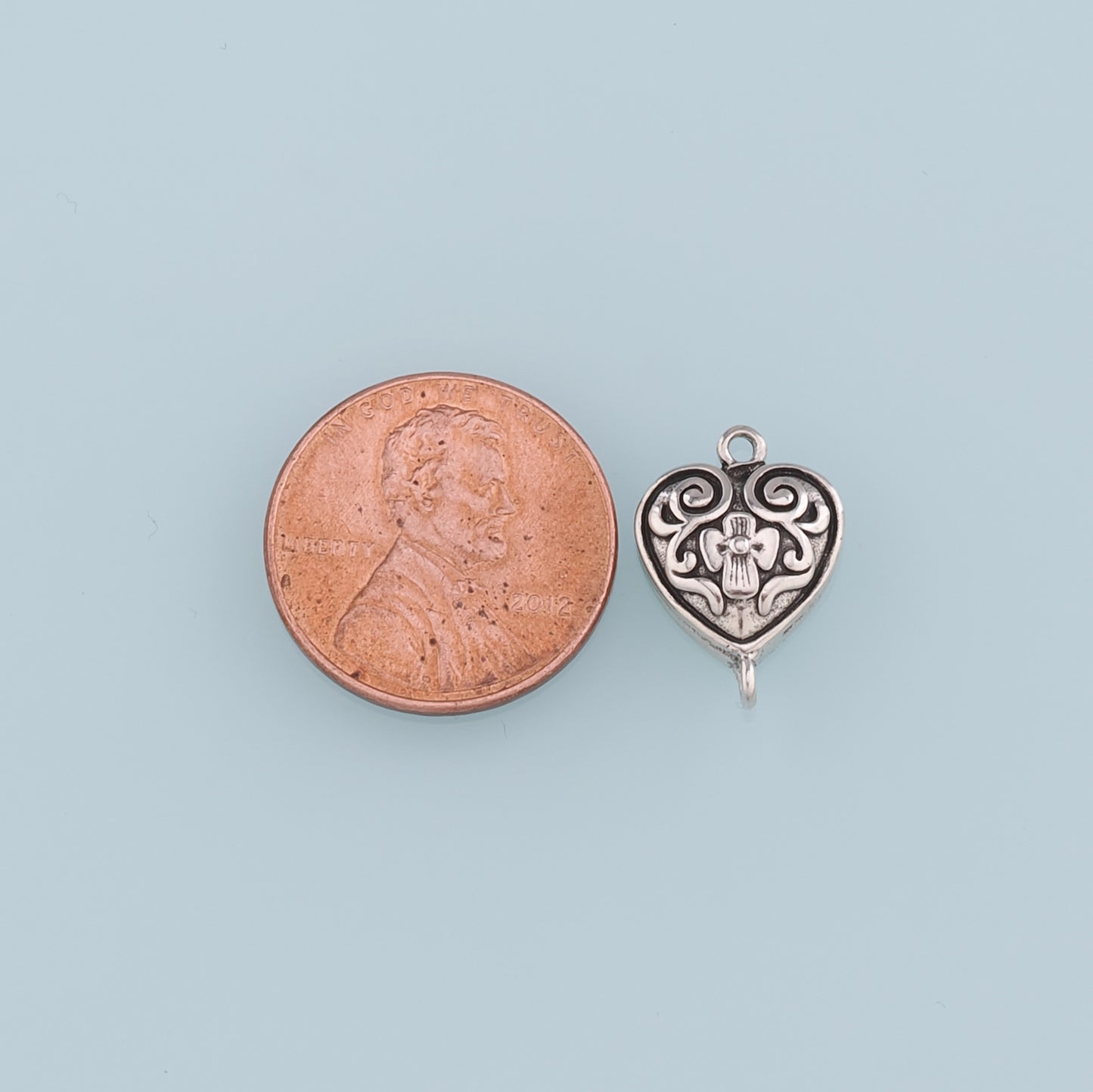 Gold Connector Charm,18K Gold Filled Retro Heart Cross Pendant,Enamel Heart Charm Bracelet Necklace for DIY Jewelry Making Supply