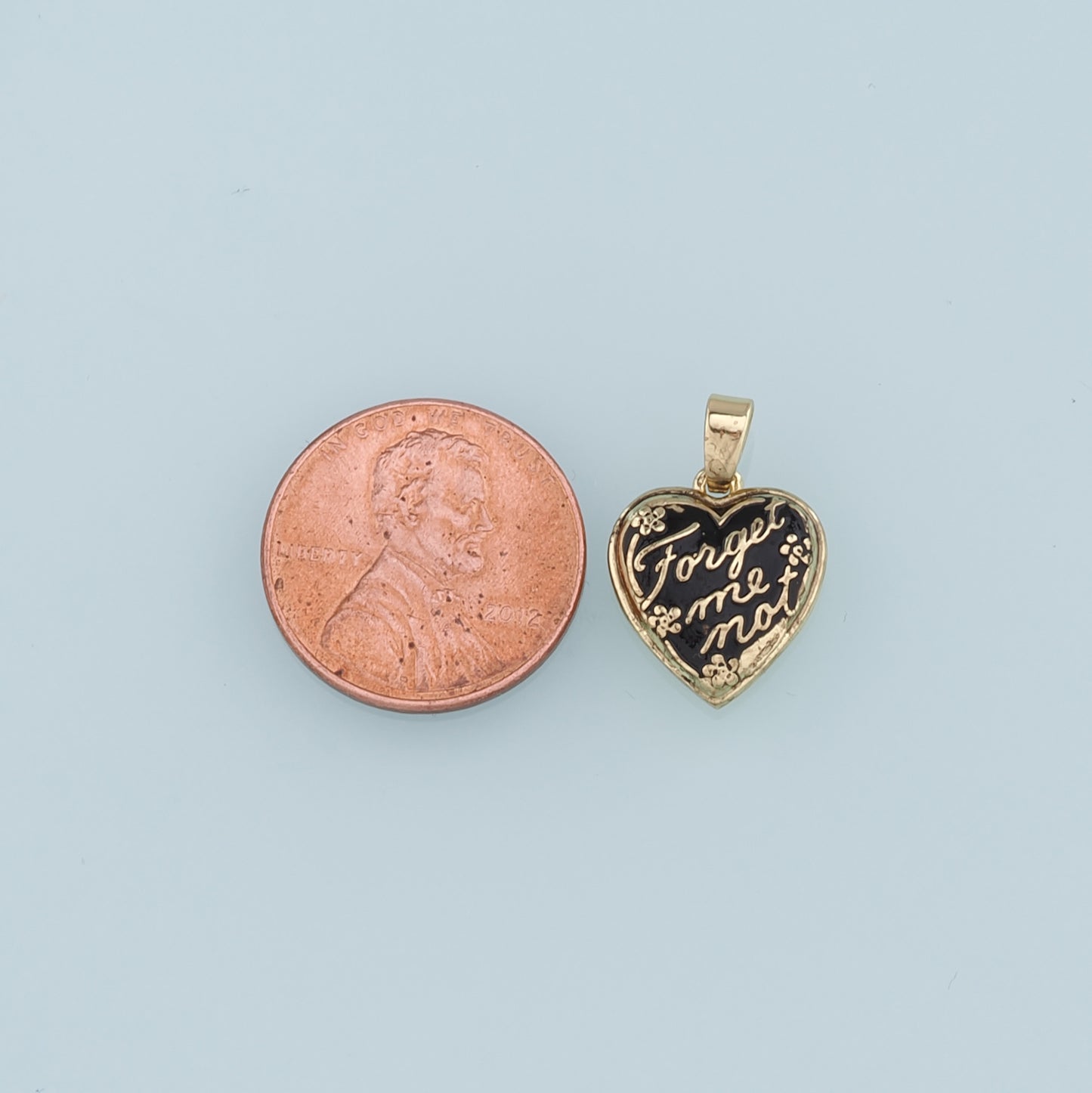 18K Gold Filled Retro Heart letter Pendant,Enamel Heart Charm Bracelet Necklace for DIY Jewelry Making Supply