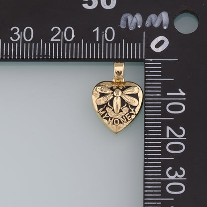 18K Gold Filled Retro Heart Pendant,Dragonfly Charm Bracelet Necklace for DIY Jewelry Making Supply
