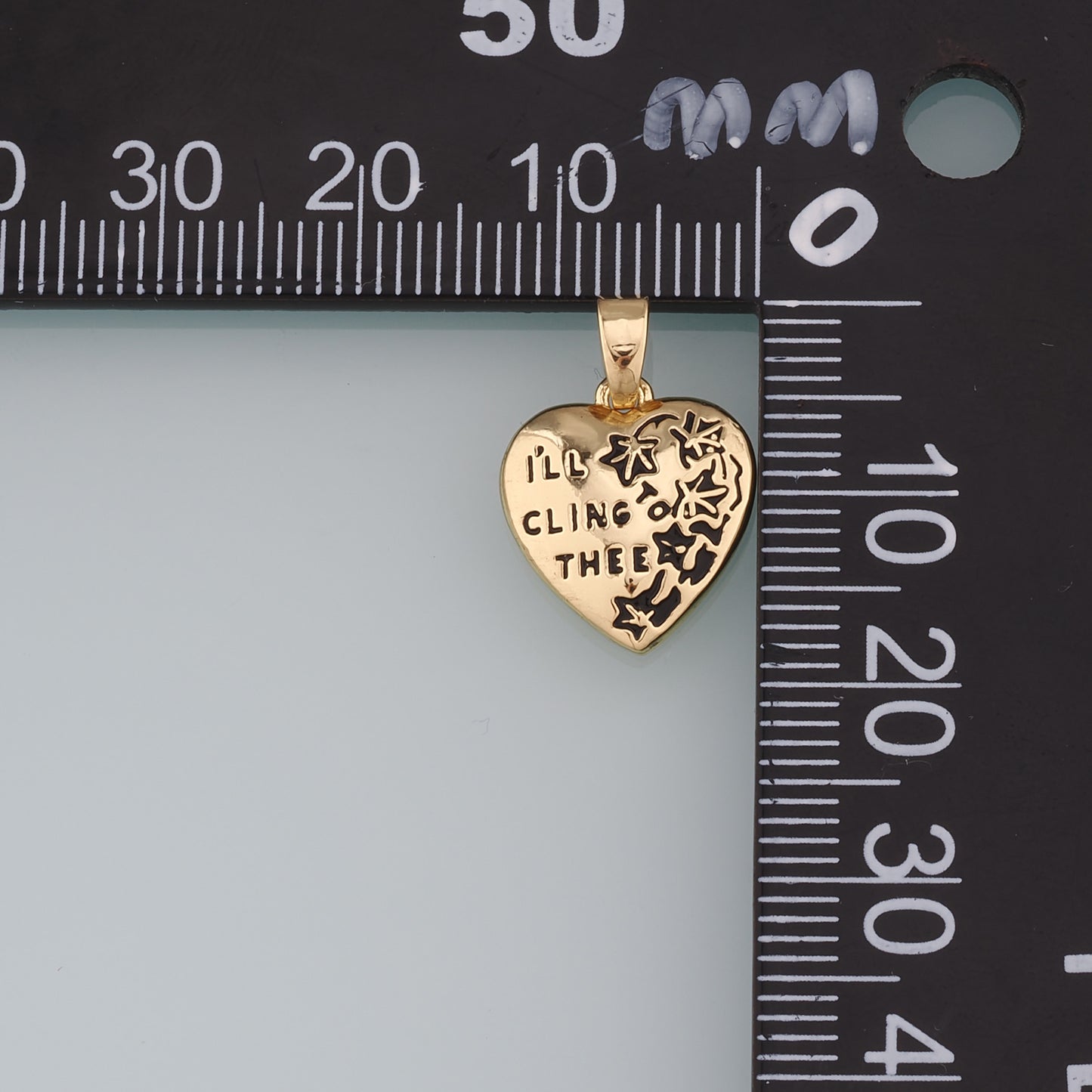 18K Gold Filled Retro Heart Pendant,Enamel letter Charm Bracelet Necklace for DIY Jewelry Making Supply