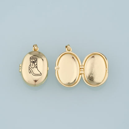 Gold Boots Charms,18K Gold Filled Openable Boots Pendant,Enamel Cowboy Boots Charm Bracelet Necklace for DIY Jewelry Making Supply