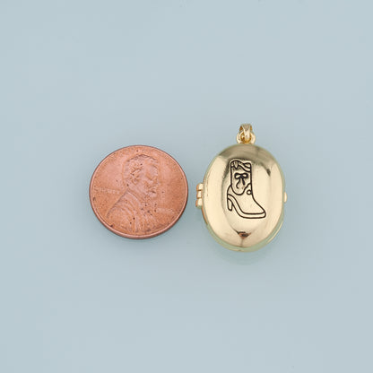 Gold Boots Charms,18K Gold Filled Openable Boots Pendant,Enamel Cowboy Boots Charm Bracelet Necklace for DIY Jewelry Making Supply