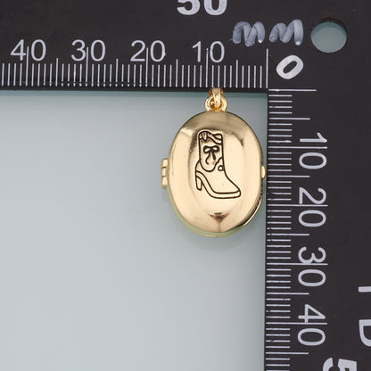 Gold Boots Charms,18K Gold Filled Openable Boots Pendant,Enamel Cowboy Boots Charm Bracelet Necklace for DIY Jewelry Making Supply