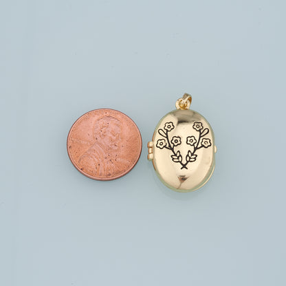 18K Gold Filled Openable Flower Pendant,Enamel Flower Charm Bracelet Necklace for DIY Jewelry Making Supply