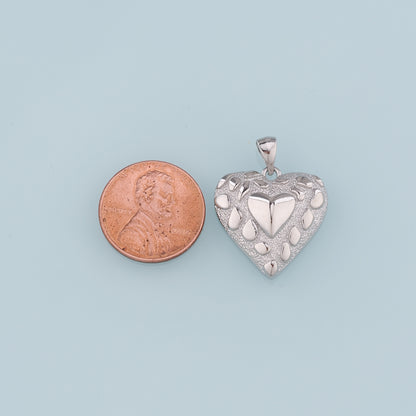 18K Gold Filled Heart Pendant,Heart Charm Bracelet Necklace for DIY Jewelry Making Supply