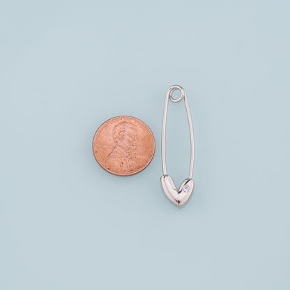 18K Gold Filled Paper Clip Pendant,CZ Micro Pave Paper Clip Charm Bracelet Necklace for DIY Jewelry Making Supply
