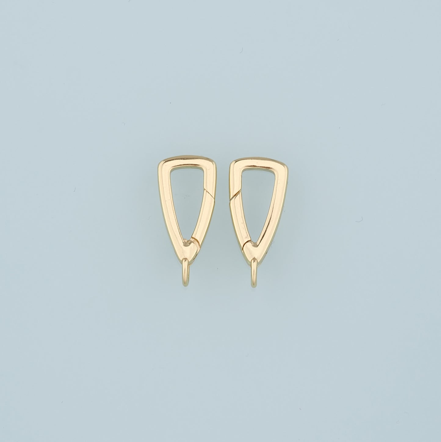 18K Gold Filled Triangle Carabiner Clasp,Carabiner Lock Connector,Spring Push Gate for DIY Jewelry Finding Necklace Bracelet