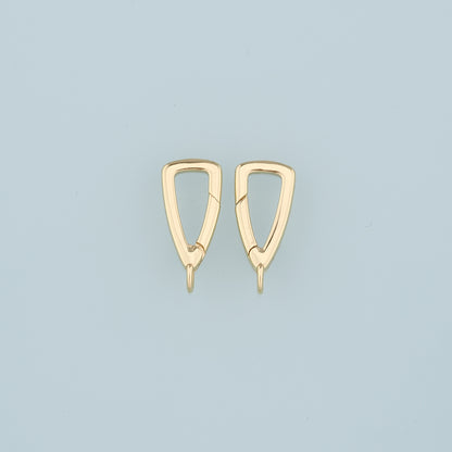 18K Gold Filled Triangle Carabiner Clasp,Carabiner Lock Connector,Spring Push Gate for DIY Jewelry Finding Necklace Bracelet