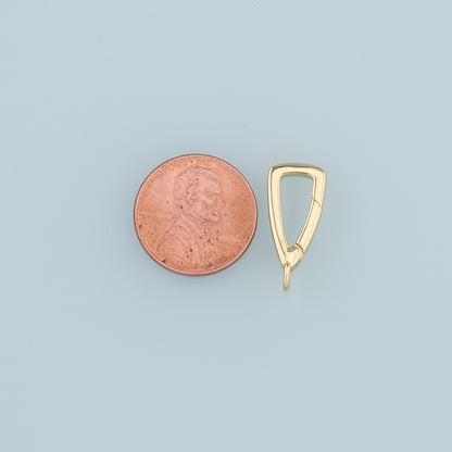 18K Gold Filled Triangle Carabiner Clasp,Carabiner Lock Connector,Spring Push Gate for DIY Jewelry Finding Necklace Bracelet