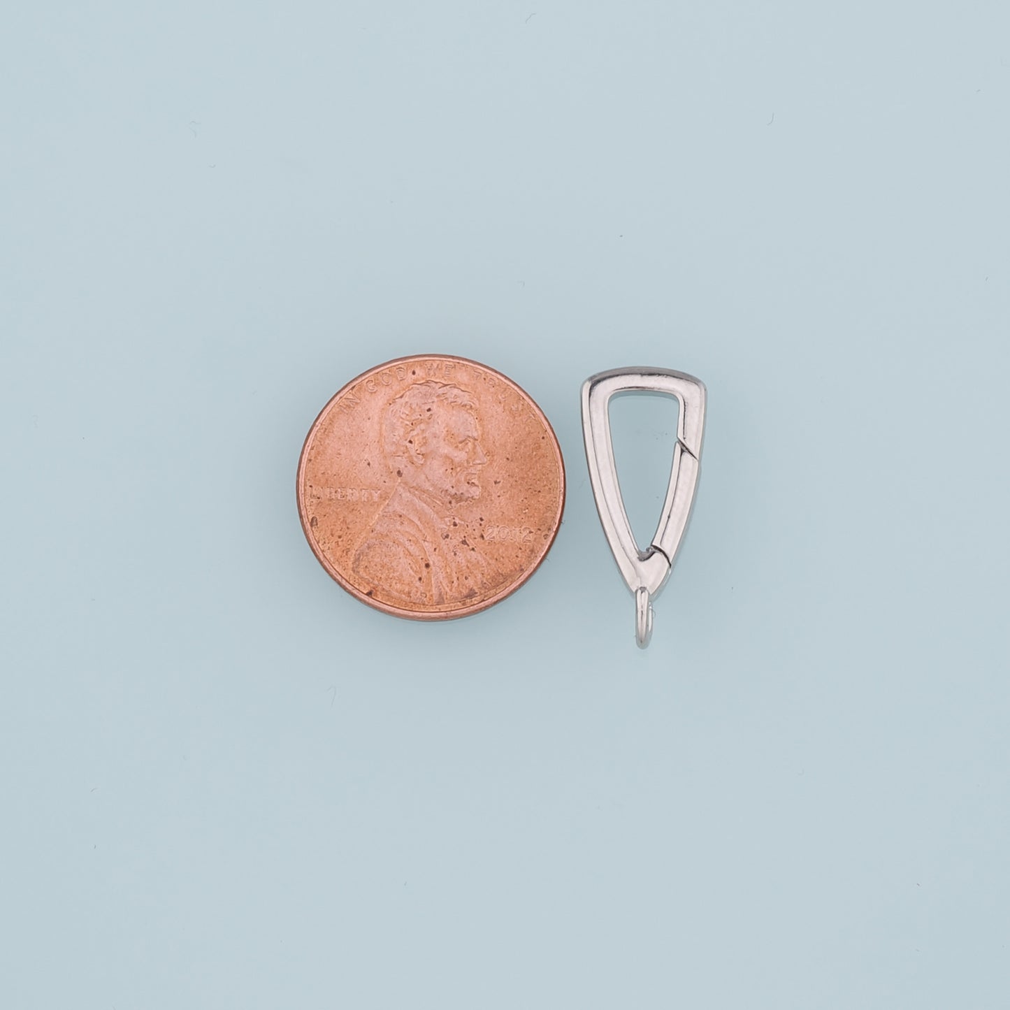 18K Gold Filled Triangle Carabiner Clasp,Carabiner Lock Connector,Spring Push Gate for DIY Jewelry Finding Necklace Bracelet