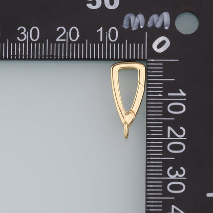 18K Gold Filled Triangle Carabiner Clasp,Carabiner Lock Connector,Spring Push Gate for DIY Jewelry Finding Necklace Bracelet
