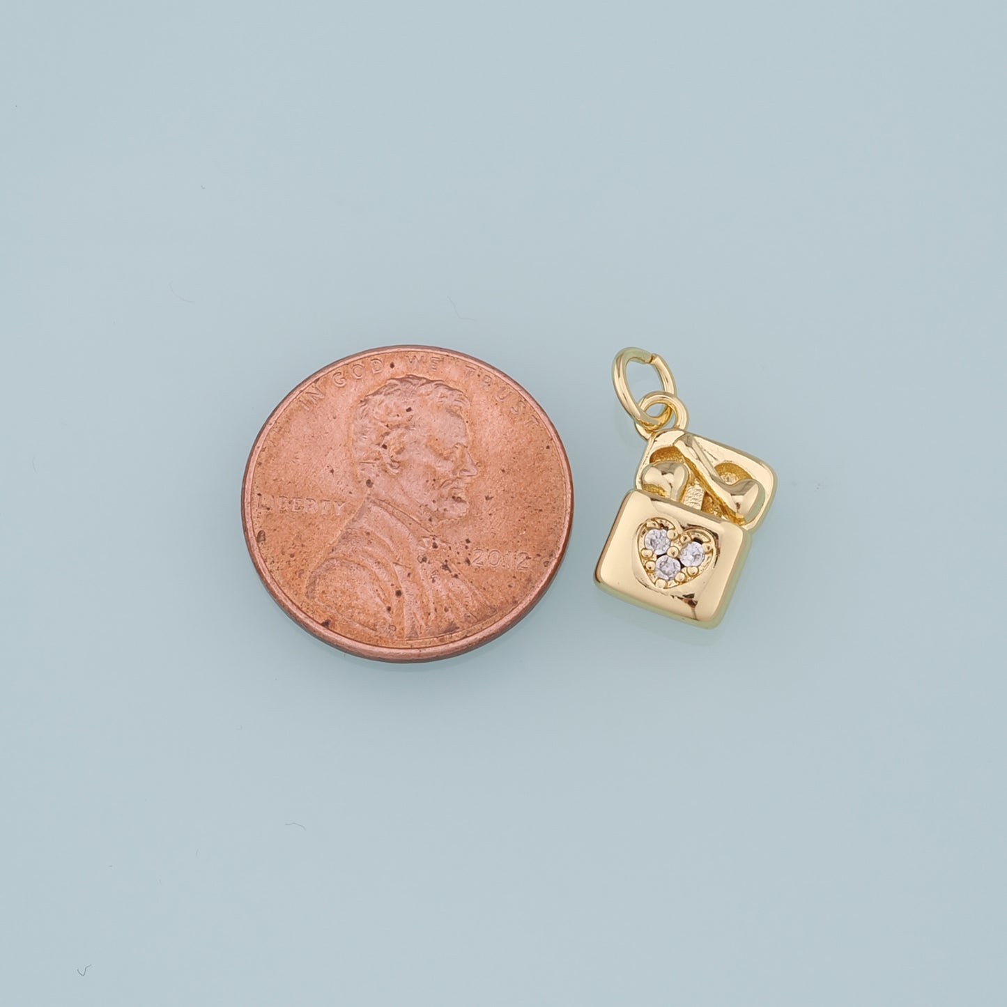 18K Gold Filled Earphone Pendant,CZ Micro Pave Earphone Charm Bracelet Necklace for DIY Jewelry Making Supply