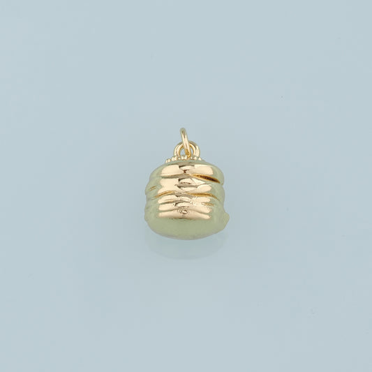 18K Gold Filled Geometry Pendant,Geometry Charm Bracelet Necklace for DIY Jewelry Making Supply