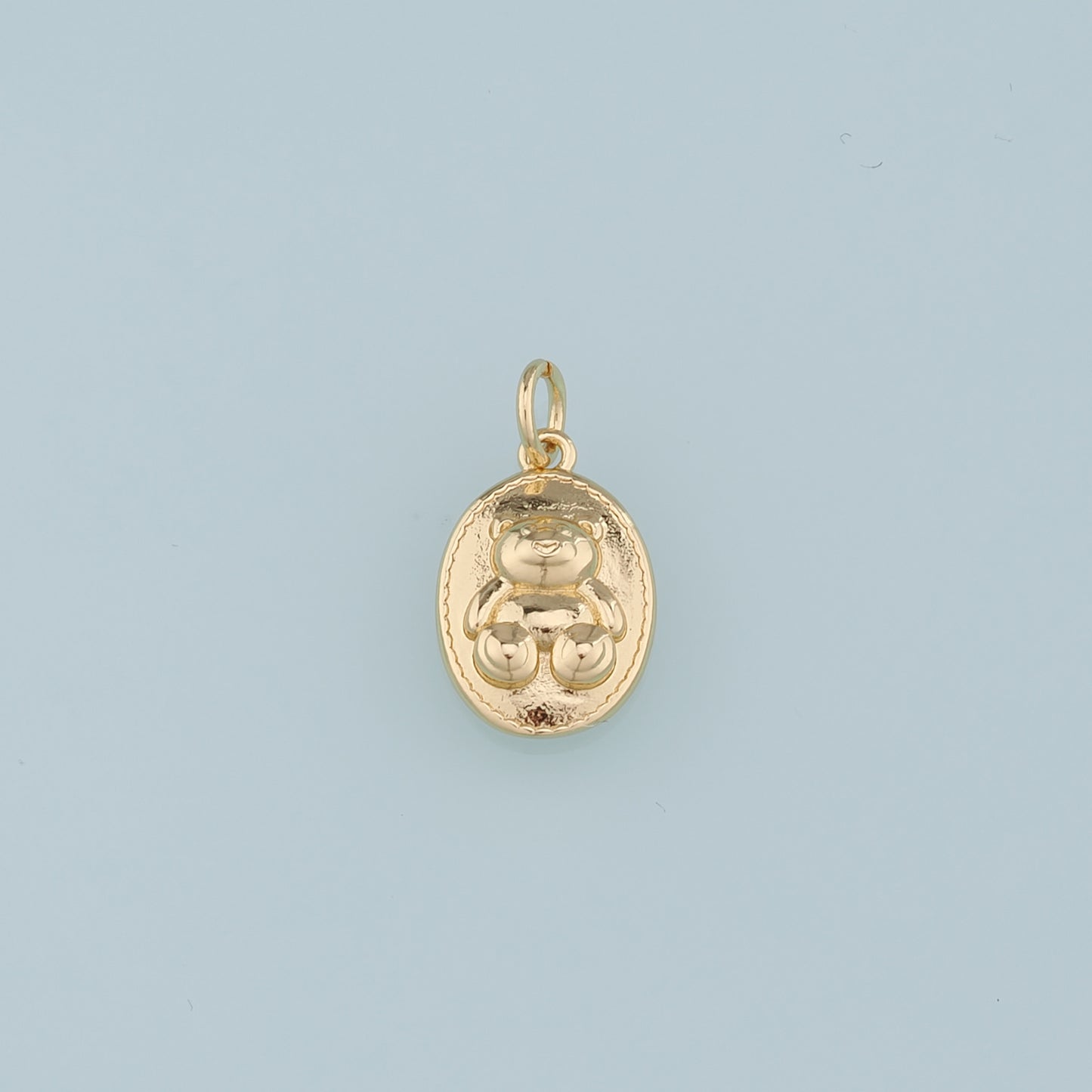 Gold Teddy Bear Charms,18K Gold Filled Teddy Bear Pendant,Cute Bear Charm Bracelet Necklace for DIY Jewelry Making Supply