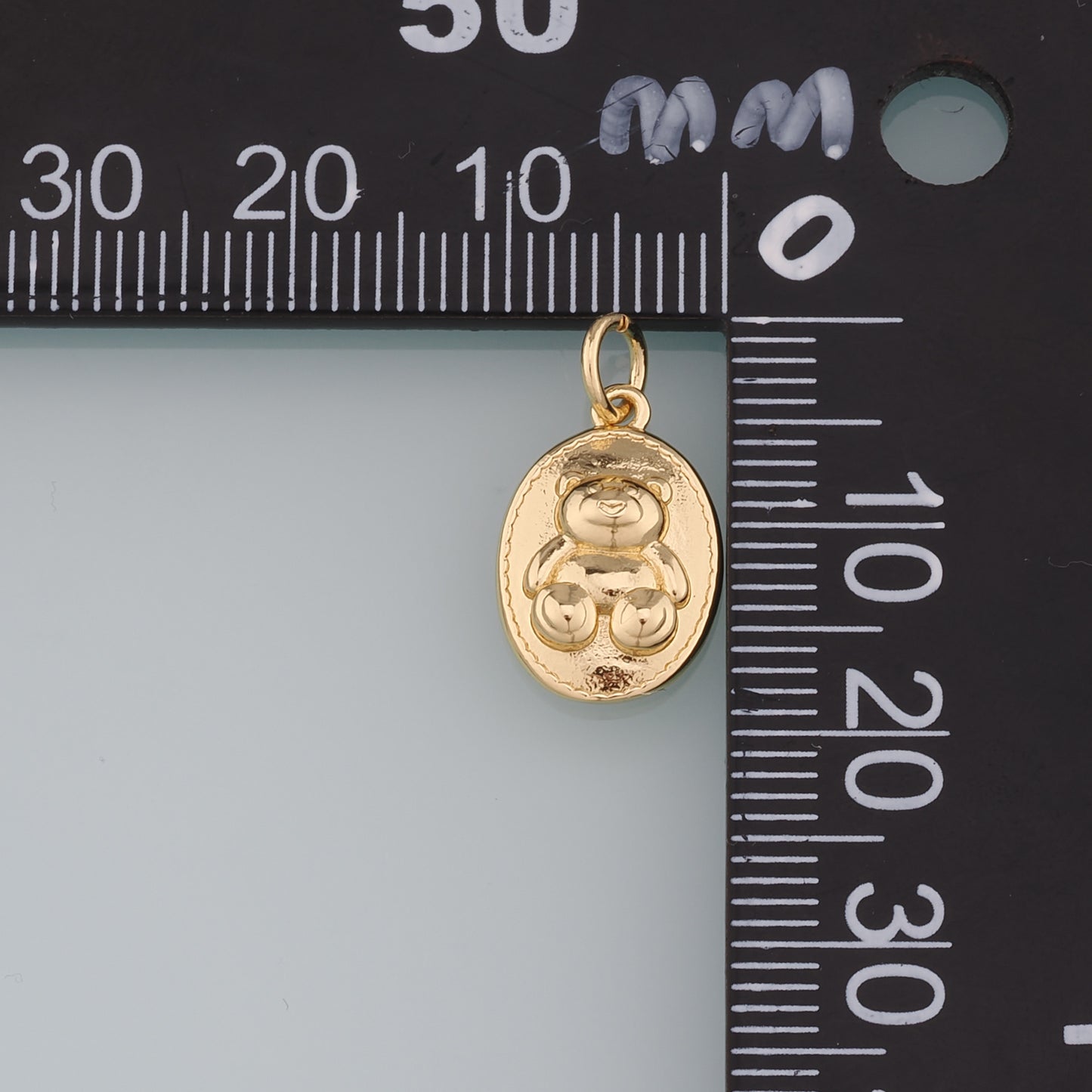 Gold Teddy Bear Charms,18K Gold Filled Teddy Bear Pendant,Cute Bear Charm Bracelet Necklace for DIY Jewelry Making Supply