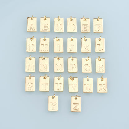 Gold letter Charms,18K Gold Filled letter Pendant,Initial Charm Bracelet Necklace for DIY Jewelry Making Supply