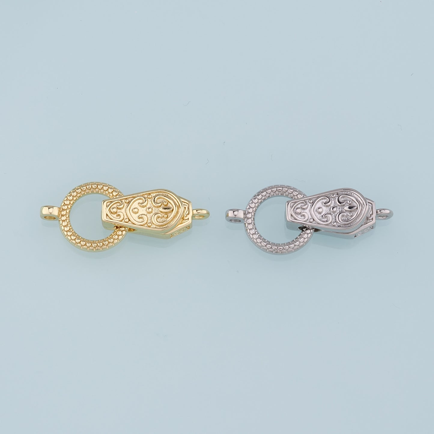 18K Gold Filled Round Clasp,Carabiner Lock Connector,Magnetic clasp for DIY Jewelry Finding Necklace Bracelet