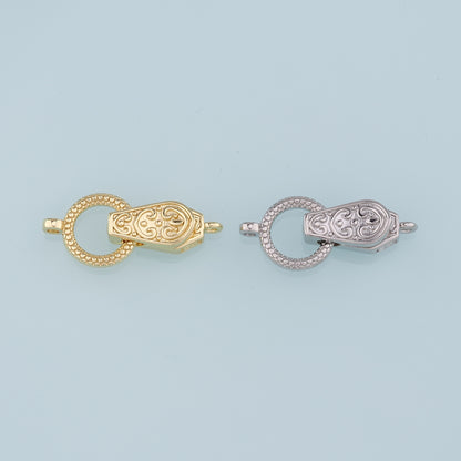 18K Gold Filled Round Clasp,Carabiner Lock Connector,Magnetic clasp for DIY Jewelry Finding Necklace Bracelet