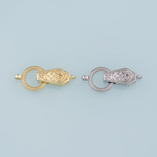 18K Gold Filled Round Clasp,Carabiner Lock Connector,Magnetic clasp for DIY Jewelry Finding Necklace Bracelet