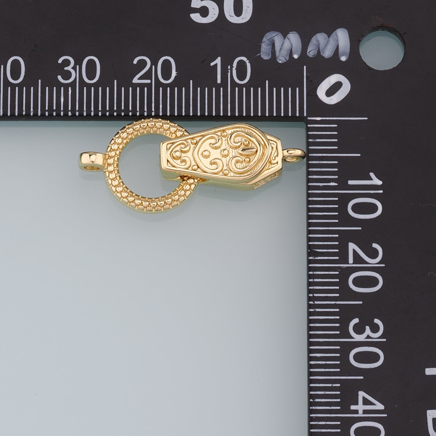 18K Gold Filled Round Clasp,Carabiner Lock Connector,Magnetic clasp for DIY Jewelry Finding Necklace Bracelet