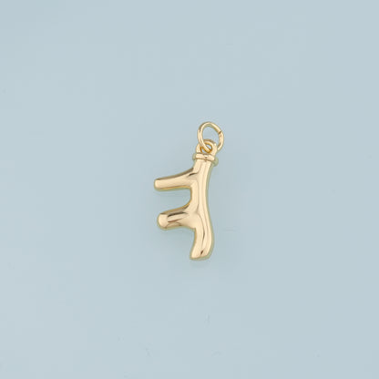 Gold Antler Charms,18K Gold Filled Antler Pendant,Elk Horn Charm Bracelet Necklace for DIY Jewelry Making Supply