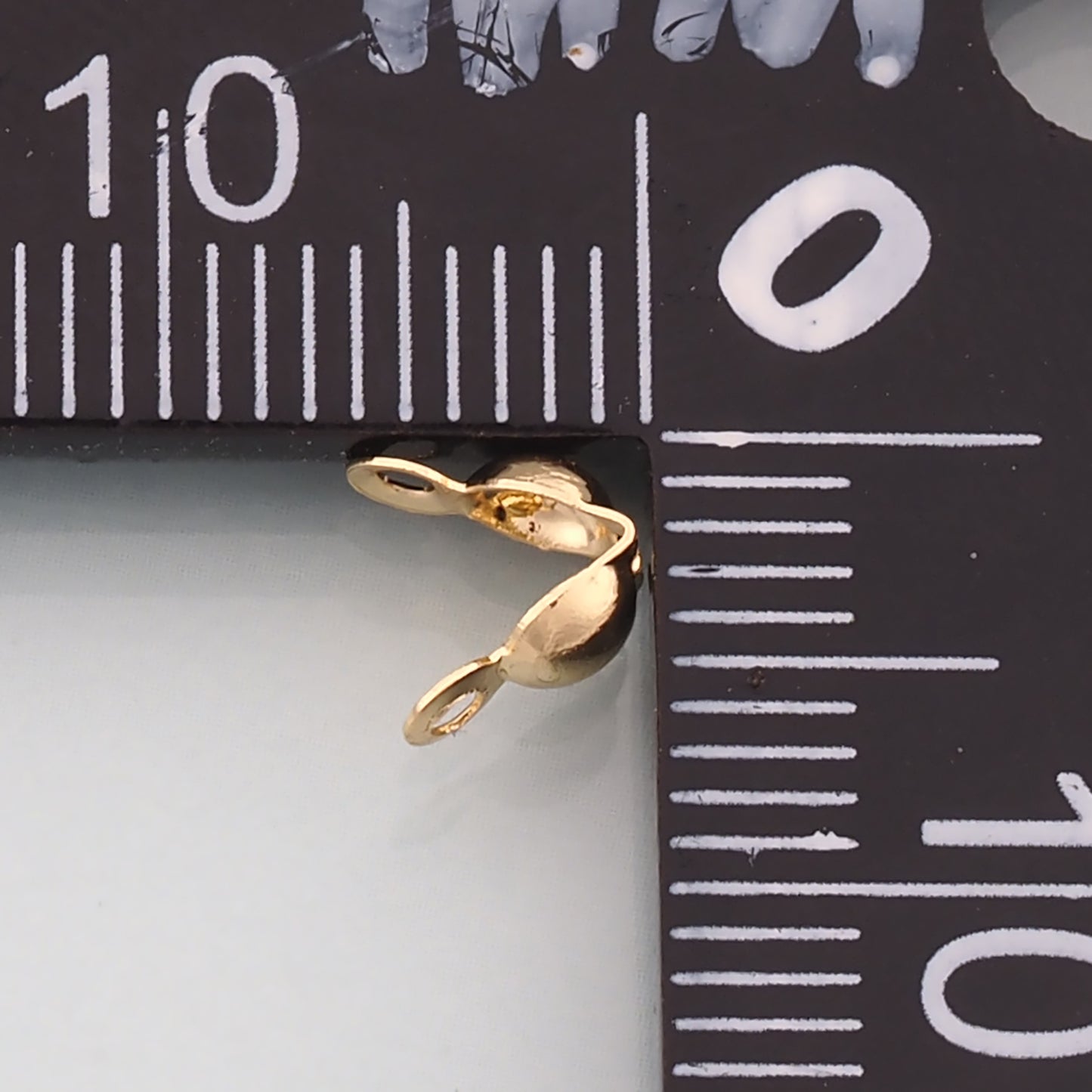 20Pcs 18K Gold Filled Crimp Cover Beads for DIY Jewelry Making Supply
