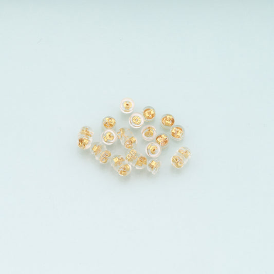 10Pcs 18K Gold Filled Earring Back, Suitable For DIY Jewelry Making, Hypoallergenic Earring Accessory